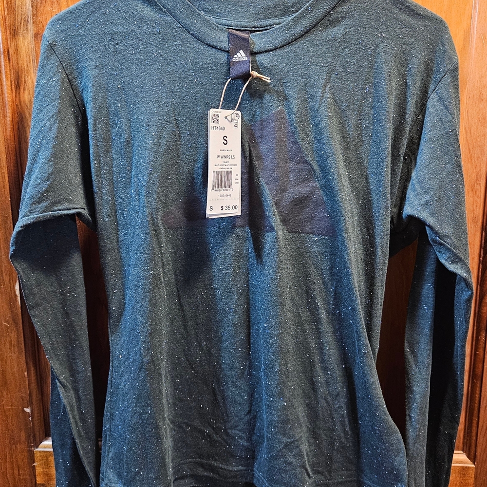 Adidas Men's Green Long Sleeve Shirt